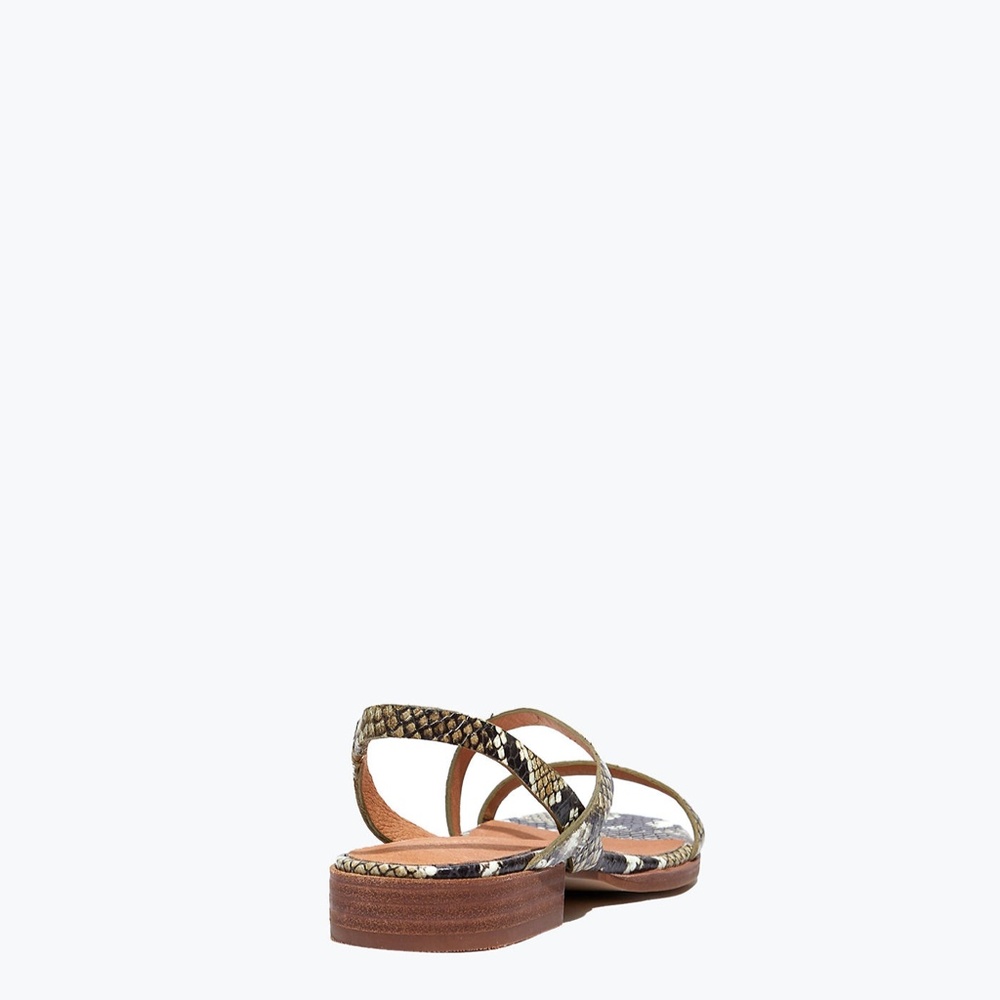 Heidi Slingback Sandal in Snake Embossed Leather - Picture 3 of 3